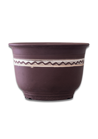 Coarse pottery among clay pottery –a clay flowerpot