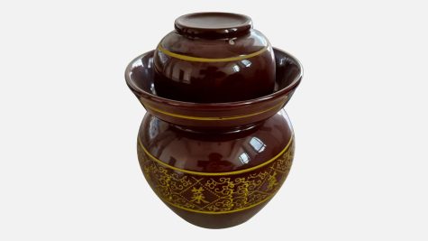 Shunfa 25L Patterned Small Glazed Kimchi Jar