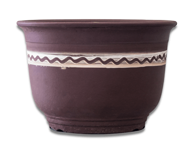 A clay plant pot