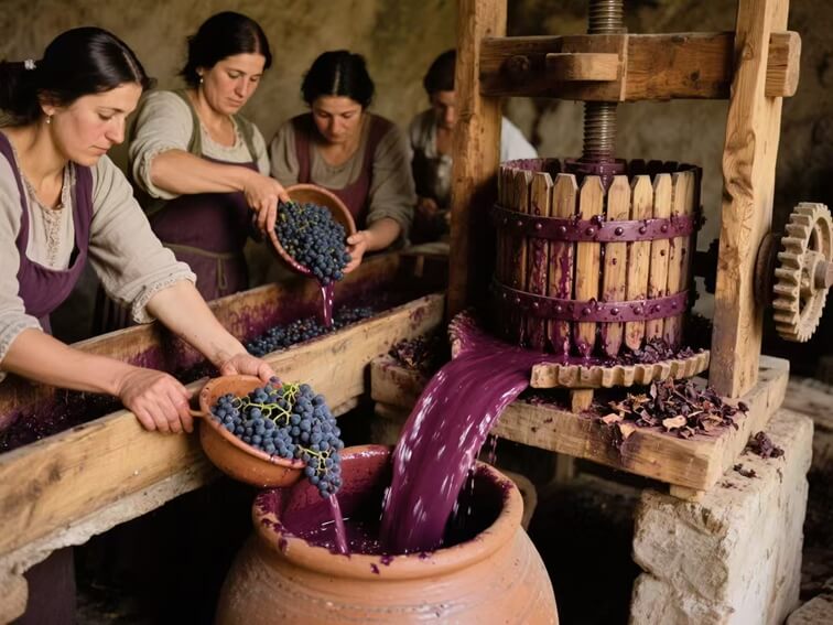 The process of Making Qvevri Wine